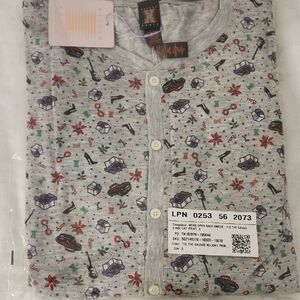 Savage X Fenty Gray Holiday Print Shirt